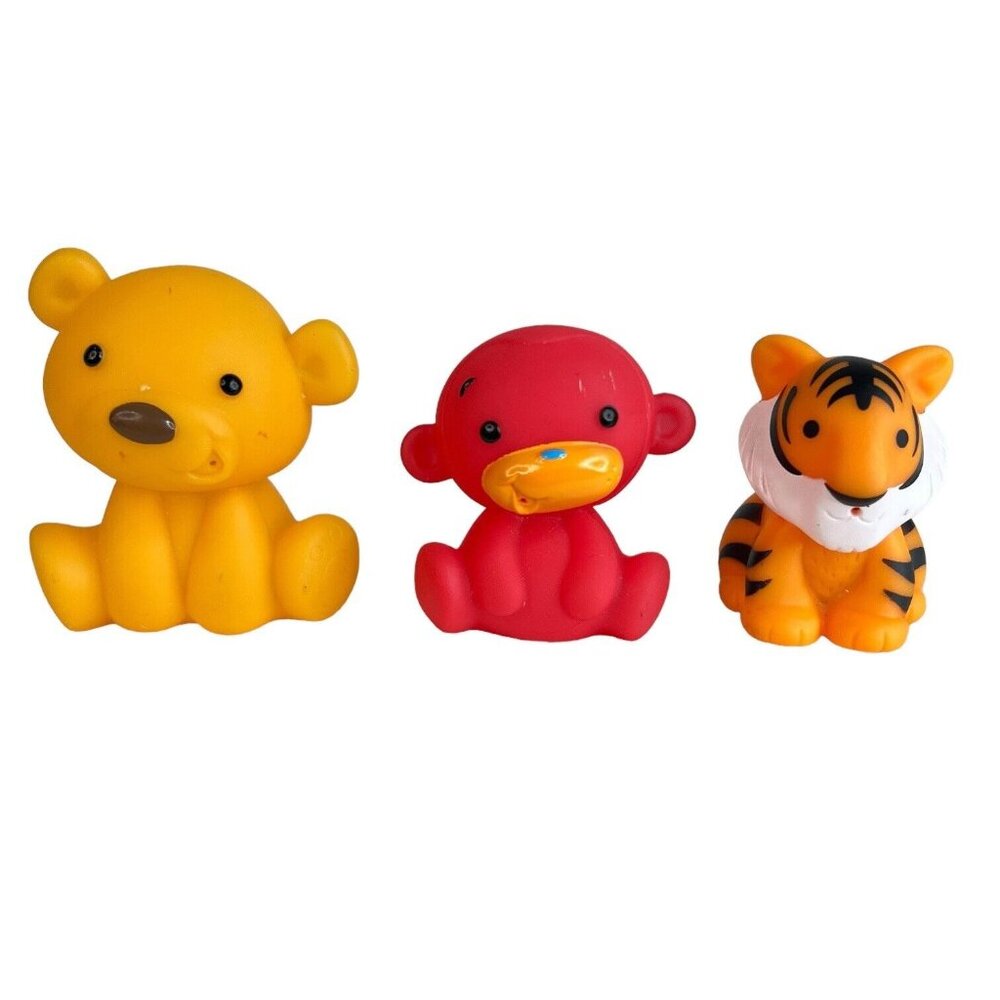 6 Infantino Animal Bath Squirt Toy Lion Bear Hippo Tiger Monkey Donkey Lot - Picture 2 of 13